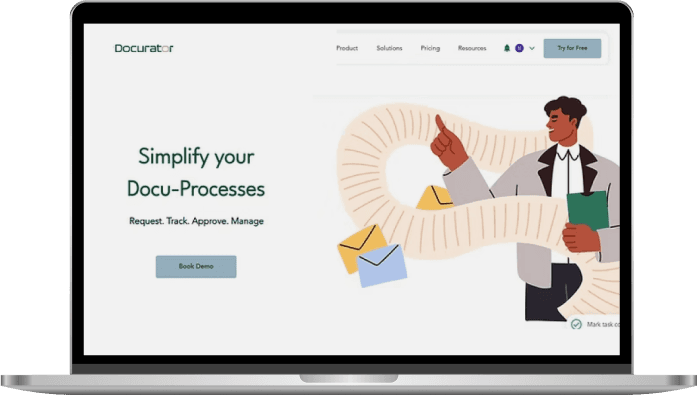 User interface of Core Cognitics Docurator document management system